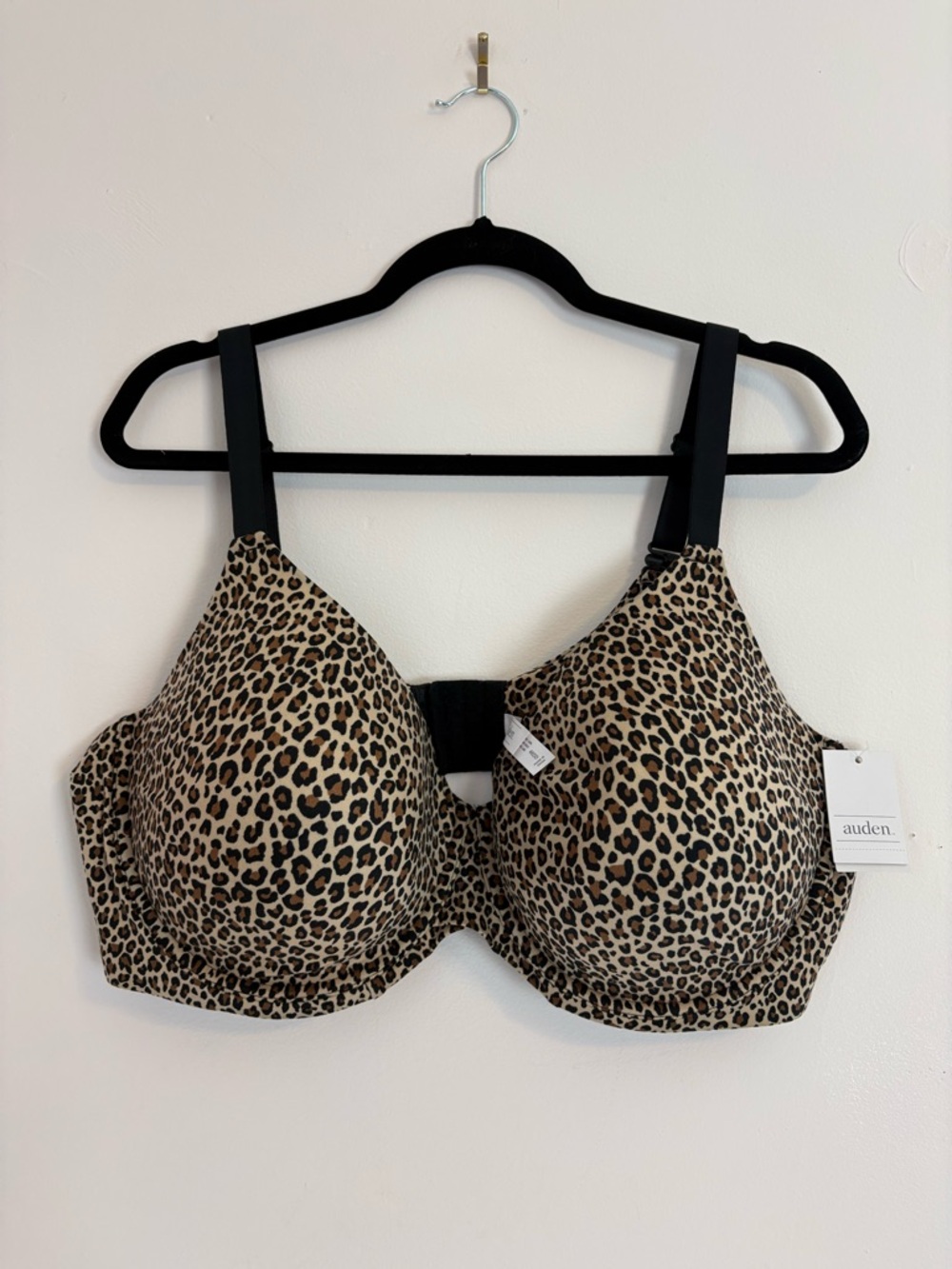 Auden Leopard Print Underwire Bra - Tan and Black